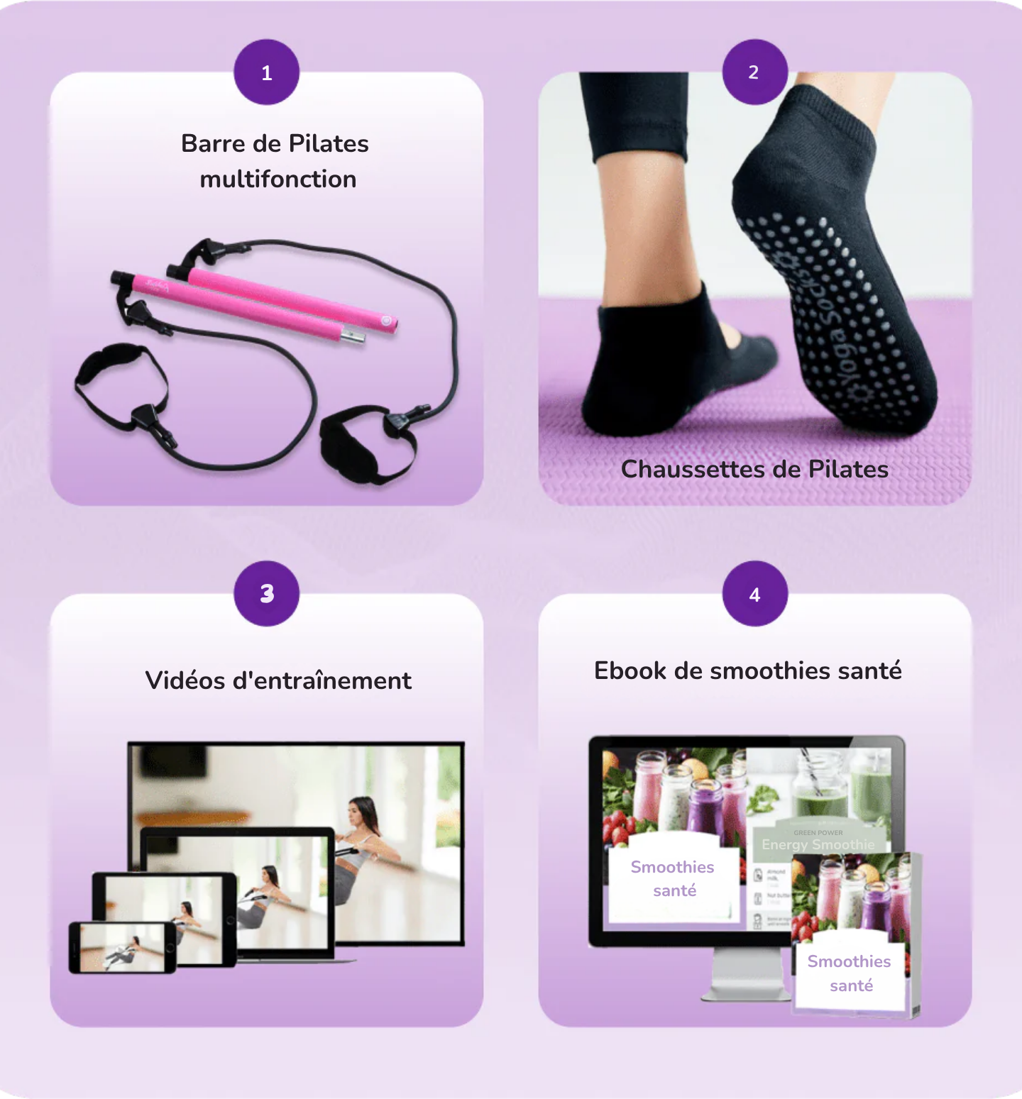 Gracely - Bandes résistantes de Pilates