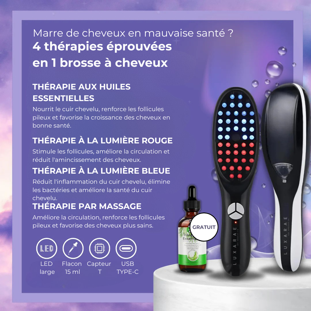 HairPulse - Brosse LED repousse cheveux